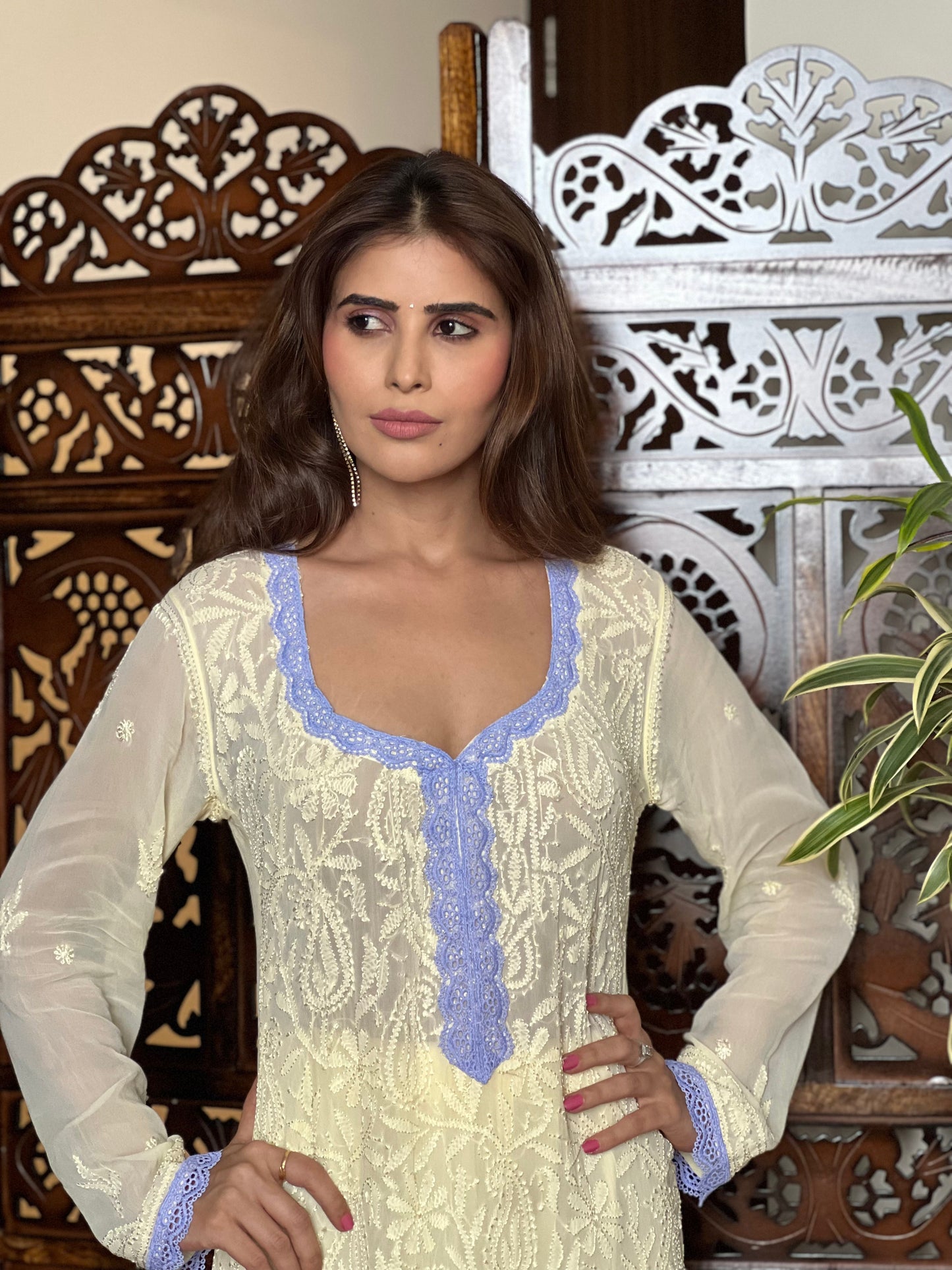 Aniyah Butter Yellow Chikankari Kurta Set by Label Chikankari – A Symphony of Elegance & Grace